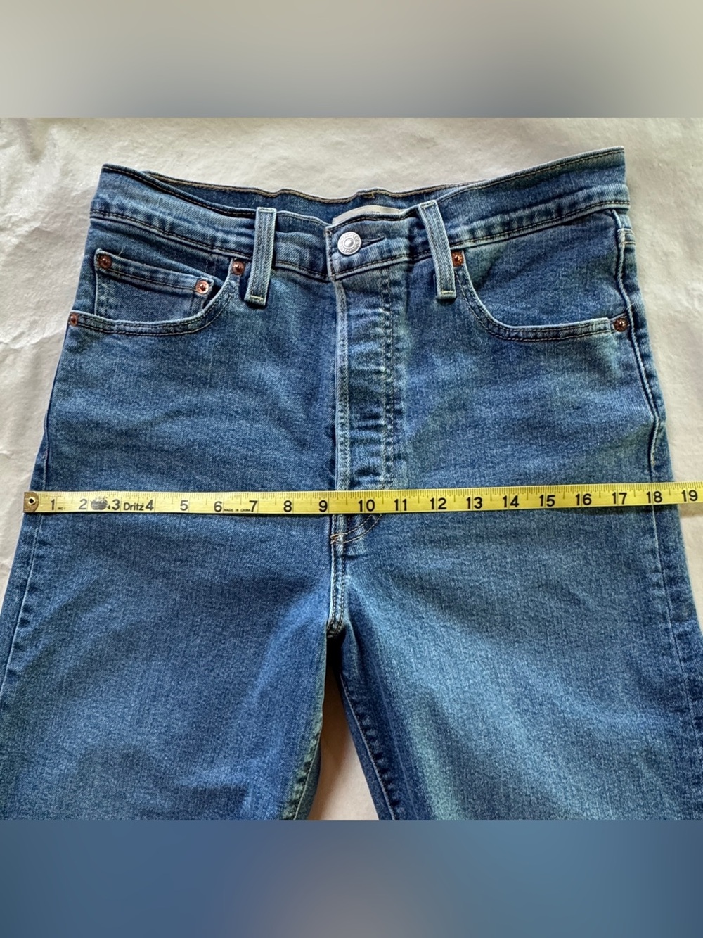 LEVI’S Ribcage Straight Ankle Button-Fly Med Wash Jeans W30 L27 - Picture 9 of 17